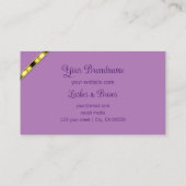 紫と薄紫とフォトシックパターン(の模様が)あるレター 名刺 (裏面)