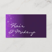 紫と薄紫グラデーショングリッター星（写真あり） 名刺 (正面)