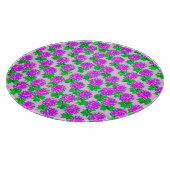 紫と蘭のダリアの花 カッティングボード (角)