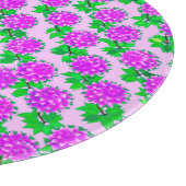 紫と蘭のダリアの花 カッティングボード (角)