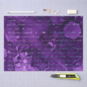 紫と虹色のグリッター人魚の手紙 薄葉紙 (クラフト)