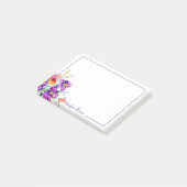 紫と赤のアイリスパーソナライズされた ポストイット (アングル)