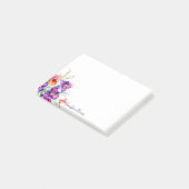紫と赤のアイリスパーソナライズされた ポストイット (アングル)