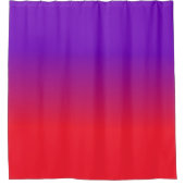 紫と赤のグラデーション シャワーカーテン (正面)