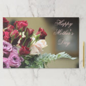 紫と赤のバラの写真紙ランチョンマット ペーパーパッド (インサイチュ)