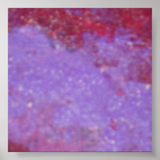 紫と赤のプリント ポスター (正面)