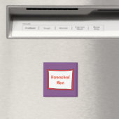 紫と赤のホームスクールの母 マグネット (インサイチュ (食洗機))