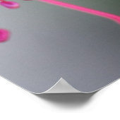 紫と赤の明るい赤紫色花 ポスター (角)