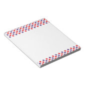 紫と赤の水玉模様 ノートパッド (アングル)