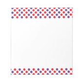 紫と赤の水玉模様 ノートパッド (正面)