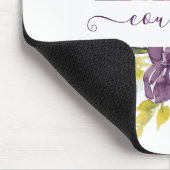 紫と赤の水色のフローラ パーソナライズされた マウスパッド (コーナー)