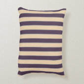 紫と赤面のピンクの線のストライプパターン アクセントクッション (裏面(縦))