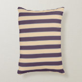 紫と赤面のピンクの線のストライプパターン アクセントクッション (正面(垂直))