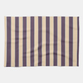 紫と赤面のピンクの線のストライプパターン キッチンタオル (横)