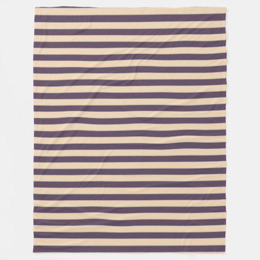 紫と赤面のピンクの線のストライプパターン フリースブランケット (正面)