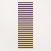 紫と赤面のピンクの線のストライプパターン ヨガマット (正面)