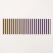 紫と赤面のピンクの線のストライプパターン ヨガマット (正面(横))