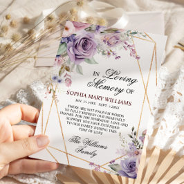 紫と赤面ピンクローズフラワーズ悔やみや弔慰メモリ サンキューカード