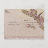 紫と金のトンボのプチトンボ君 お知らせ 案内ポストカード (裏面)