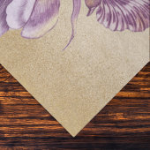 紫と金のヴィンテージアイリス植物画 薄葉紙