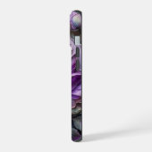 紫と金の巨大なバラ  iPhone 15ケース (左側面)
