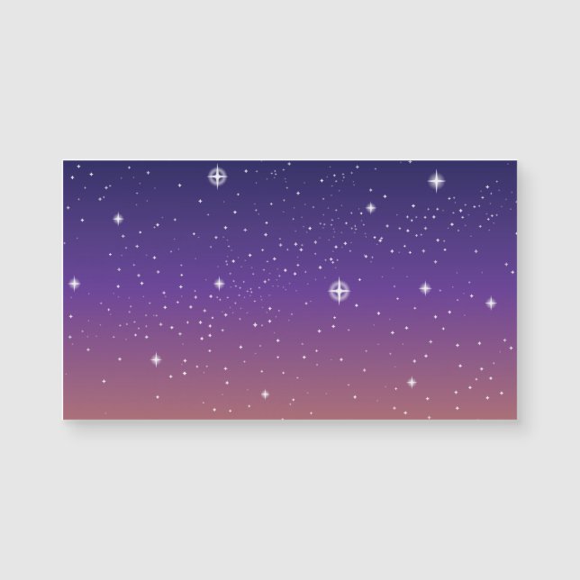 紫と金の星空の夕焼けの空 (正面)
