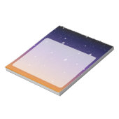 紫と金の星空の夕焼けの空 ノートパッド (回転)