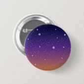 紫と金の星空の夕焼けの空 缶バッジ (正面&裏面)