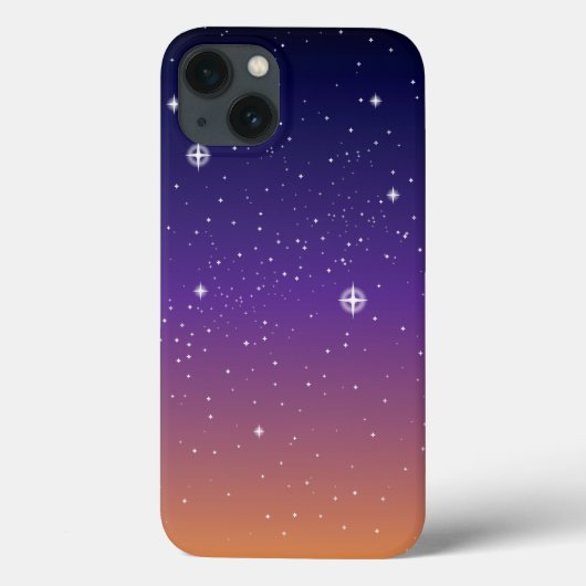 紫と金の星空の夕焼け空 Case-Mate iPhoneケース (裏面)