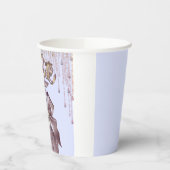 紫と金ゴールドお祝い 紙コップ (左)