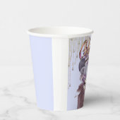 紫と金ゴールドお祝い 紙コップ (右)