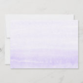 紫と金ゴールドその女の子フローラボホベイビーシャワー 招待状 (裏面)