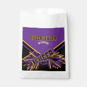 紫と金ゴールドと黒のチアリーダー フェイバーバッグ (正面)