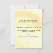 紫と金ゴールドと黒の誕生日パーティーの招待 招待状 (裏面)