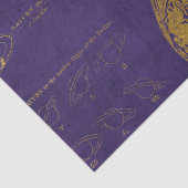 紫と金ゴールドのアンティークマップ 薄葉紙 (詳細)