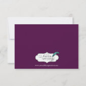 紫と金ゴールドのインディアン結婚式の日付を保存 セーブザデート (裏面)