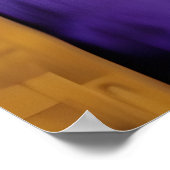 紫と金ゴールドのクリムトツリースタイルアート ポスター (角)