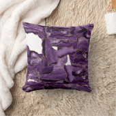 紫と金ゴールドのグリッター クッション (ブランケット)