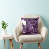 紫と金ゴールドのグリッター クッション (椅子)