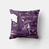 紫と金ゴールドのグリッター クッション (裏面)