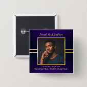 紫と金ゴールドのコピー写真ボタン 缶バッジ (正面&裏面)