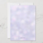 紫と金ゴールドのバチェロレッテ招待 招待状 (裏面)