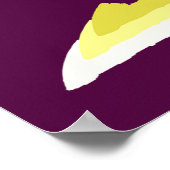 紫と金ゴールドのパーソナライズされた応援ポスター ポスター (角)