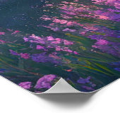 紫と金ゴールドのフィールド ポスター (角)