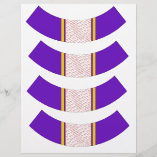 紫と金ゴールドのフォトフレームのカップケーキライナー