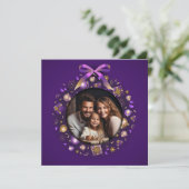 紫と金ゴールドのフォトリース シーズンカード (スタンド正面)