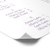 紫と金ゴールドのフローラクインセアニラ座席表 ポスター (角)