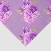 紫と金ゴールドのフローラシリーズデザイン11 薄葉紙 (詳細)