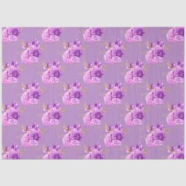 紫と金ゴールドのフローラシリーズデザイン11 薄葉紙