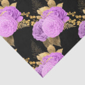 紫と金ゴールドのフローラシリーズデザイン12 薄葉紙 (詳細)